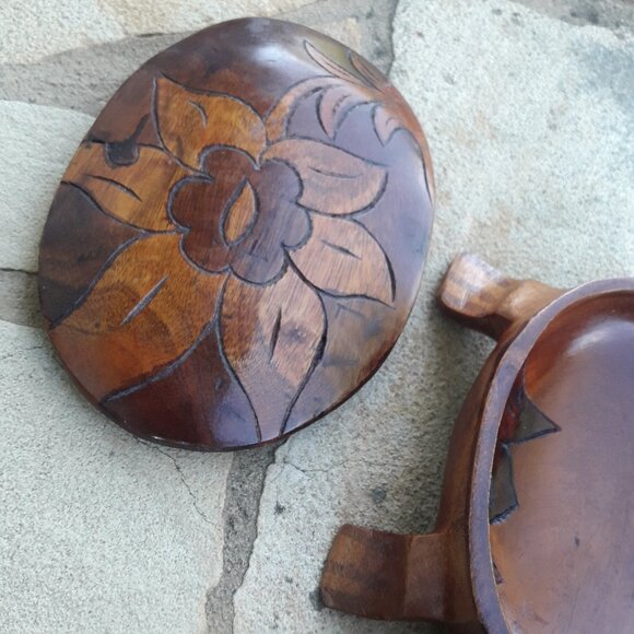 Wooden Turtle Box Carved Wood Souvenir from Travels Wood Carving Boxes Animal - Picture 11 of 16